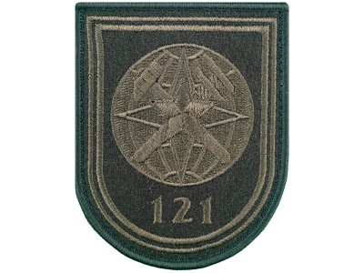 Вышитый шеврон  121 Навигационно-топографическая часть (оливковый)