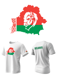 Футболка с DTF-печатью на спине Belarus