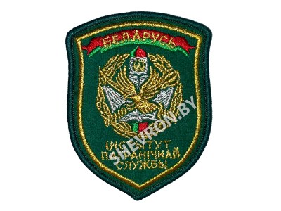 Шеврон Институт пограничной службы зелёный золото