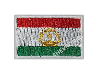 Вышитый шеврон флаг Таджикистана. Размеры 70 х 40 мм .