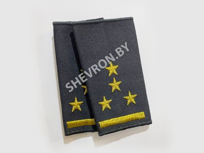 Муфты МВД вышитые чёрные Капитан