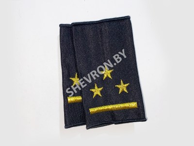 Муфты МВД вышитые чёрные Старший Лейтенант