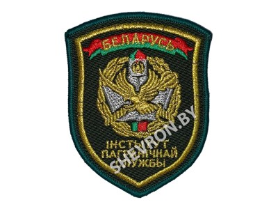 Шеврон Институт пограничной службы зелёный 