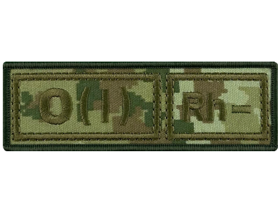 Полоска группа крови ПС AB(IV) Rh+ на цифре тактика.